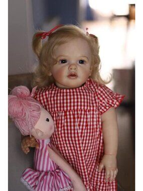 28-Inch Realistic Reborn Toddler Doll - Soft Silicone, Handmade, Weighted, Cute!